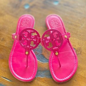 Tory Burch Pink Miller Soft Leather Sandal, Size 7
